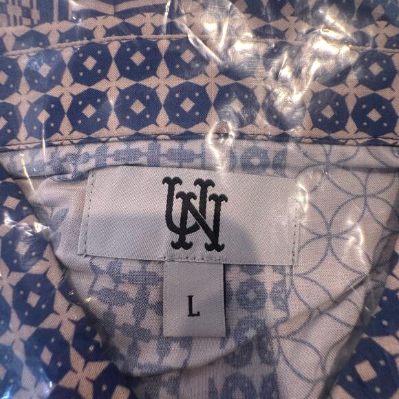 Urban Necessities UN Geo Button Up (Marina) Mens Size Large - Picture 7 of 7